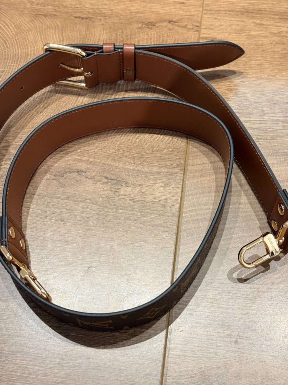 Louis Vuitton Monogram Wide Adjustable Bag Shoulder Strap ~120cm Gold Hardware - Picture 10 of 15